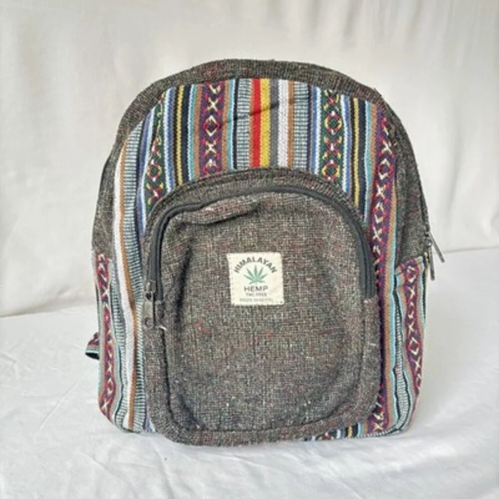 Handcrafted Nepal‎ Hemp Backpack | Boho Hippie Festival Bag